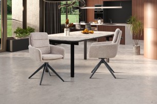 Chaise 'Lisold' Pivotant à 0 Tissu Fabb Raven 30 Sable