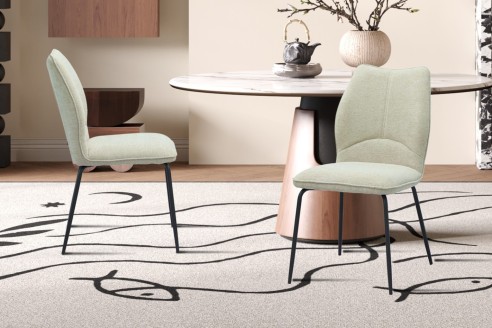 Chaise 'Lara' Tissu Ote Sea 140 Ecru