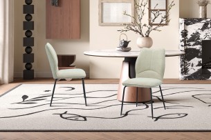 Chaise 'Lara' Tissu Ote Sea 140 Ecru