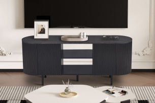 Meuble TV 'Lagos' 140 cm Décor Brun foncé