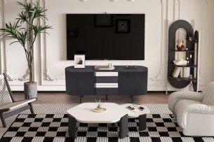 Meuble TV 'Lagos' 140 cm Décor Brun foncé