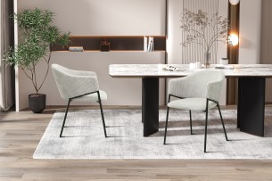 Chaise 'Hugo' Corduroy Gris clair