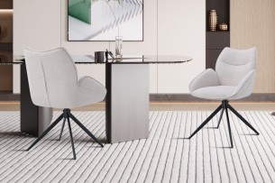 Chaise 'Mahi' Pivotant à 0 Tissu Ote Share 101 Beige