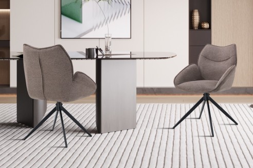 Chaise 'Mahi' Pivotant à 0 Tissu Ote Share 400 Poivre