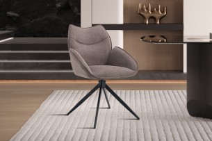 Chaise 'Mahi' Pivotant à 0 Tissu Ote Share 400 Poivre