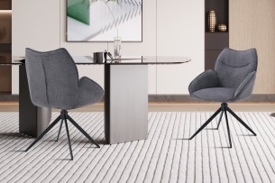 Chaise 'Mahi' Pivotant à 0 Tissu Ote Share 456 Gris foncé