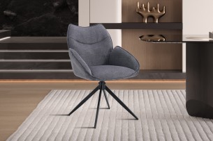 Chaise 'Mahi' Pivotant à 0 Tissu Ote Share 456 Gris foncé