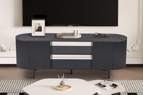 Meuble TV 'Lagos' 160 cm Décor Brun foncé