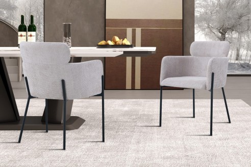 Chaise 'Naomi' Tissu Beige