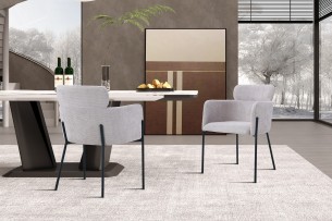 Chaise 'Naomi' Tissu Beige