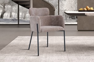 Chaise 'Naomi' Tissu Sable