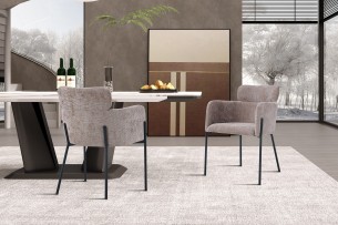 Chaise 'Naomi' Tissu Sable