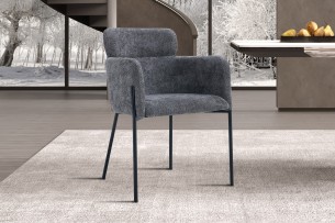 Chaise 'Naomi' Tissu Gris