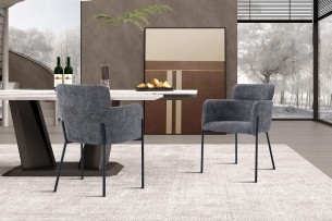 Chaise 'Naomi' Tissu Gris