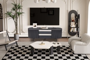 Meuble TV 'Lagos' 160 cm Décor Brun foncé