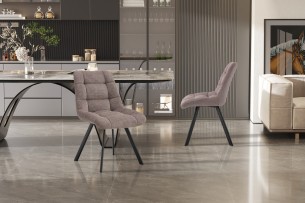Chaise 'Lizzy' Tissu Ote Share 400 Poivre
