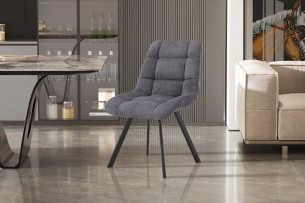 Chaise 'Lizzy' Tissu Ote Share 456 Gris foncé