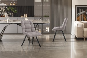 Chaise 'Lizzy' Tissu Ote Share 160 Gris clair