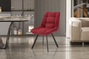 Chaise 'Lizzy' Tissu Ote Share 230 Rouge