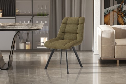 Chaise 'Lizzy' Tissu Ote Share 353 Vert
