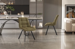 Chaise 'Lizzy' Tissu Ote Share 353 Vert