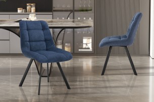 Chaise 'Lizzy' Tissu Ote Share 315 Bleu