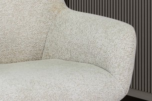 Chaise 'Modest' Pivotant Tissu Fabb Raven 22 Ecru