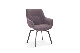 Chaise 'Modest' Pivotant Velours côtelé Gris