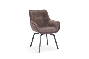 Chaise 'Modest' Pivotant Velours Taupe