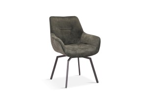 Chaise 'Modest' Pivotant Velours Vert