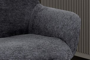 Chaise 'Modest' Pivotant Tissu Fabb Raven 18 Gris foncé