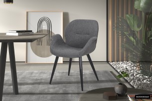 Chaise 'Maxim' Tissu Gris