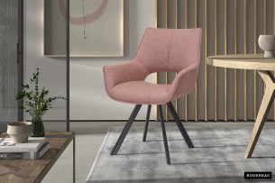 Chaise 'Tim' Tissu Rose
