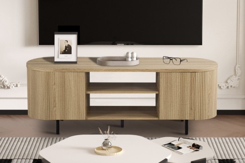 Meuble TV 'Lagos' 160 cm Décor Chêne Naturel