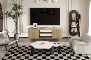 Meuble TV 'Lagos' 160 cm Décor Chêne Naturel