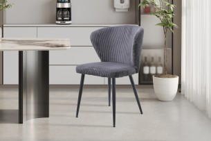 Chaise 'Tornado' Corduroy Fabb Hyper 16 Gris
