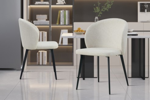 Chaise 'Toledo' Tissu Beige