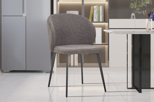 Chaise 'Toledo' Bouclé Gris
