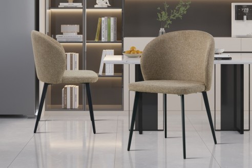 Chaise 'Toledo' Tissu Sable