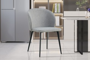 Chaise 'Toledo' Tissu Gris clair