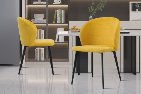 Chaise 'Toledo' Tissu Jaune