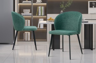 Chaise 'Toledo' Tissu Vert