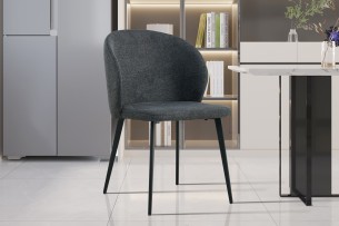 Chaise 'Toledo' Tissu Gris foncé