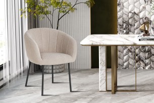 Chaise 'Sevilla' Bouclé Sable