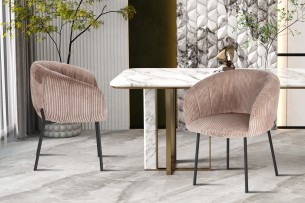 Chaise 'Sevilla' Corduroy Fabb Hyper 38 Sable