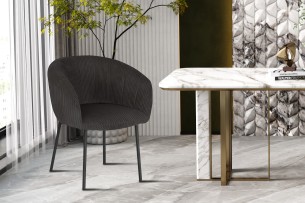 Chaise 'Sevilla' Corduroy Fabb Hyper 16 Gris