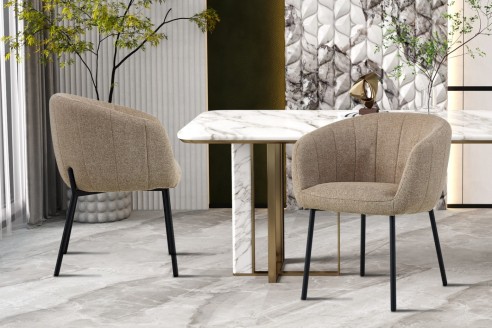 Chaise 'Sevilla' Tissu Sable