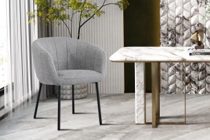 Chaise 'Sevilla' Tissu Gris clair
