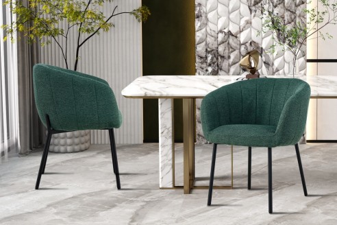 Chaise 'Sevilla' Tissu Vert