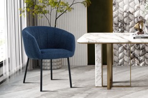 Chaise 'Sevilla' Tissu Bleu